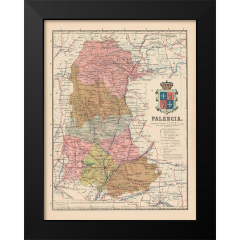 Palencia Spain Europe - Martin 1911 Black Modern Wood Framed Art Print by Martin