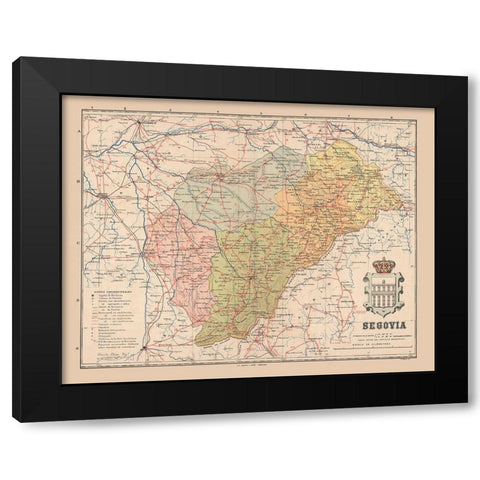 Segovia Spain Europe - Martin 1911 Black Modern Wood Framed Art Print by Martin