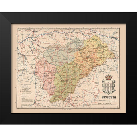 Segovia Spain Europe - Martin 1911 Black Modern Wood Framed Art Print by Martin