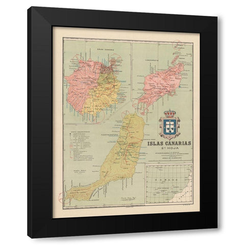 Canary Islands Spain Europe - Martin 1911 Black Modern Wood Framed Art Print by Martin