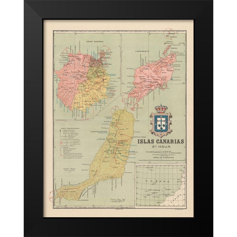 Canary Islands Spain Europe - Martin 1911 Black Modern Wood Framed Art Print by Martin