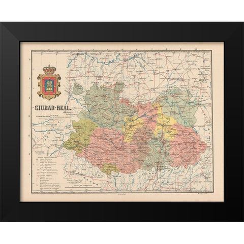 Ciudad Real Spain Europe - Martin 1911 Black Modern Wood Framed Art Print by Martin