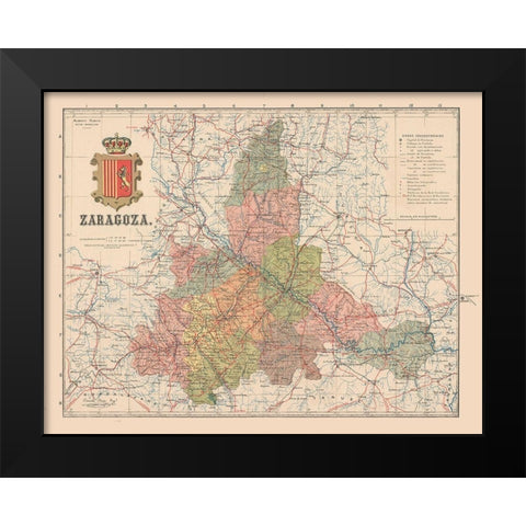 Zaragoza Spain Europe - Martin 1911 Black Modern Wood Framed Art Print by Martin