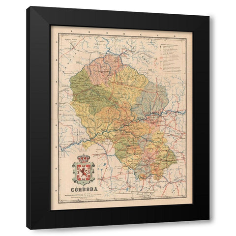 Cardova Spain Europe - Martin 1911 Black Modern Wood Framed Art Print with Double Matting by Martin