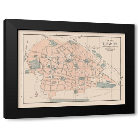 Ciudad Real Spain Europe - Martin 1911 Black Modern Wood Framed Art Print with Double Matting by Martin