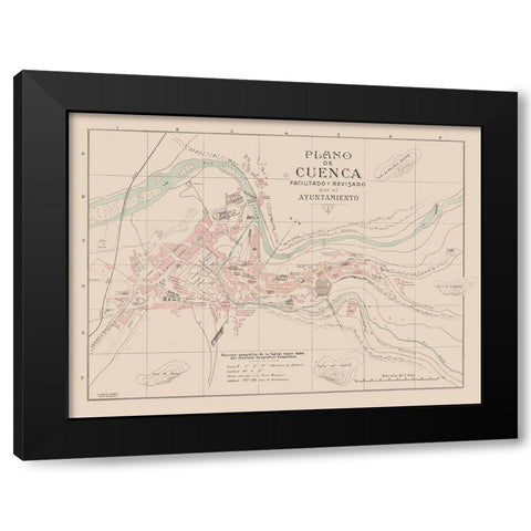 Cuenca Spain Europe - Martin 1911 Black Modern Wood Framed Art Print with Double Matting by Martin
