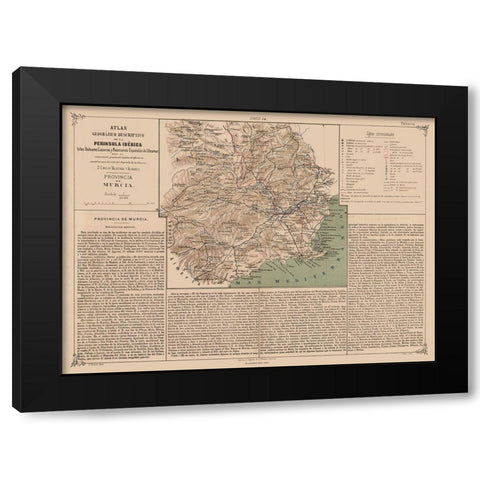 Murcia Province Spain - Valverde 1880 Black Modern Wood Framed Art Print with Double Matting by Valverde