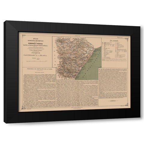 Castellon de la Plana Province Spain Black Modern Wood Framed Art Print by Valverde