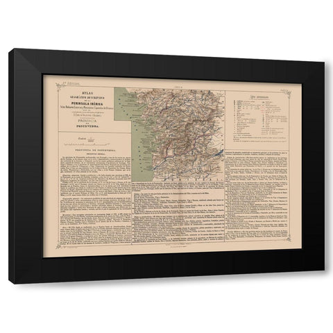 Pontevedra Province Spain - Valverde 1880 Black Modern Wood Framed Art Print with Double Matting by Valverde