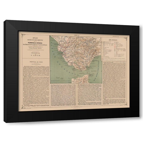 Cadiz Province Spain - Valverde 1880 Black Modern Wood Framed Art Print with Double Matting by Valverde