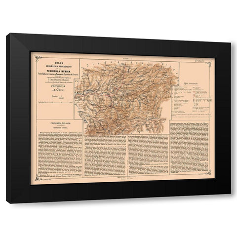 Jaen Province Spain - Valverde 1880 Black Modern Wood Framed Art Print with Double Matting by Valverde