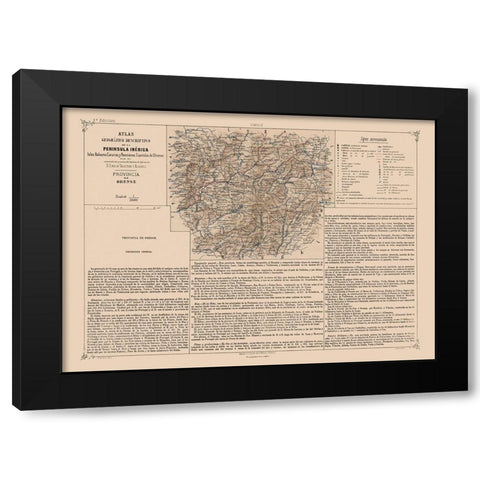 Ourense Province Spain - Valverde 1880 Black Modern Wood Framed Art Print with Double Matting by Valverde