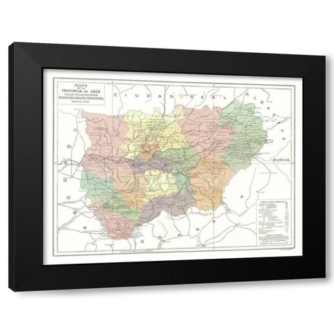 Jaen Province Spain - Pompido 1913 Black Modern Wood Framed Art Print with Double Matting by Pompido