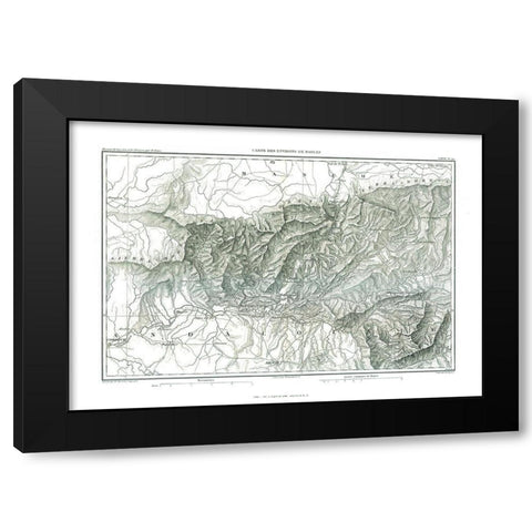 Bailen Spain - Thiers 1866 Black Modern Wood Framed Art Print by Thiers