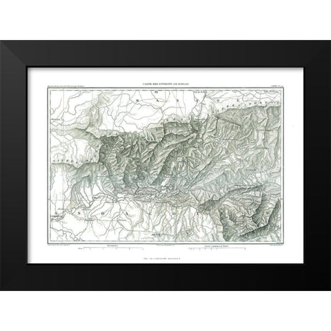 Bailen Spain - Thiers 1866 Black Modern Wood Framed Art Print by Thiers