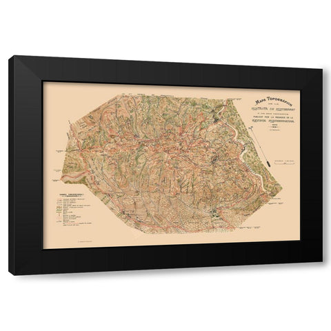 Montserrat Spain - 1920 Black Modern Wood Framed Art Print by Unknown