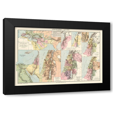 Sacred Sites Middle East - Drioux 1882 Black Modern Wood Framed Art Print with Double Matting by Drioux