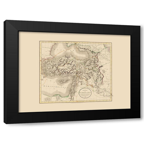 Asia Turkey - Cary 1801 Black Modern Wood Framed Art Print by Cary
