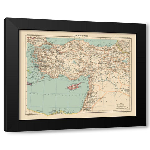 Asia Turkey - Schrader 1908 Black Modern Wood Framed Art Print by Schrader