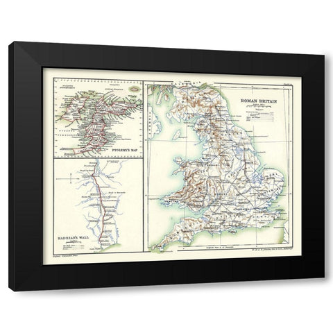 Roman Britain - Poole 1902 Black Modern Wood Framed Art Print by Poole