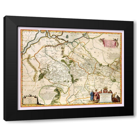 Ukraine - Beauplan Black Modern Wood Framed Art Print by Beauplan