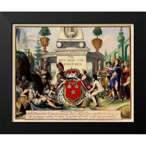 Villa Angiana Benelux Belgium - DeHooghe 1685 Black Modern Wood Framed Art Print by De Hooghe