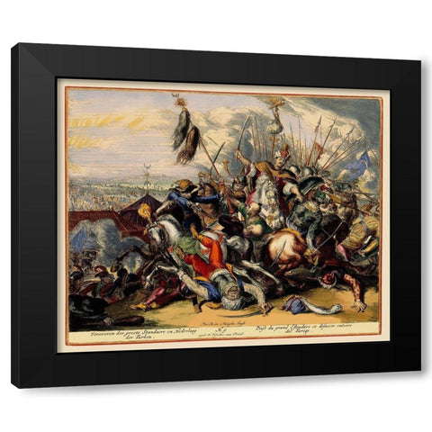 Vienna Austria Siege 10 - DeHooghe 1683 Black Modern Wood Framed Art Print by De Hooghe