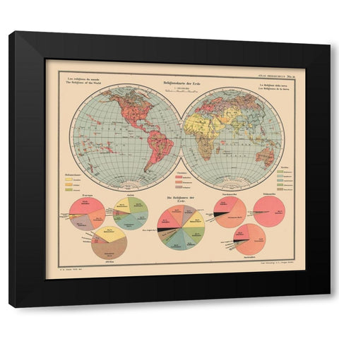 Religious World - Streit 1913 Black Modern Wood Framed Art Print by Streit