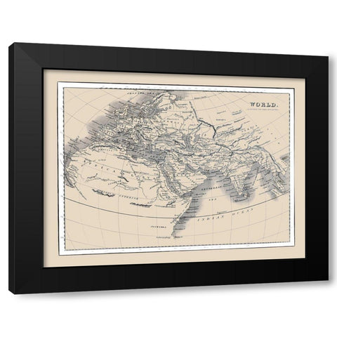 Ancient World - Oxford 1828 Black Modern Wood Framed Art Print with Double Matting by Oxford
