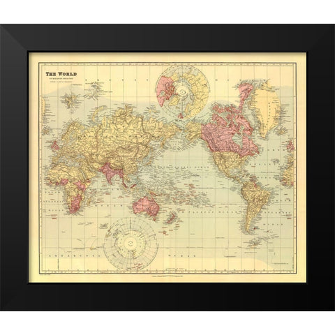 British Possessions World - Stanford Black Modern Wood Framed Art Print by Stanford