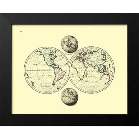 World - Patterson 1804 Black Modern Wood Framed Art Print by Patterson