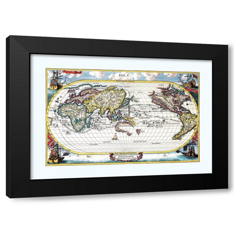 European Principal Navigations Black Modern Wood Framed Art Print by Unknown