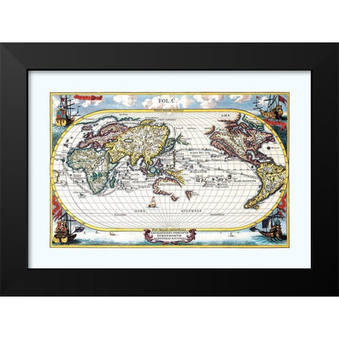 European Principal Navigations Black Modern Wood Framed Art Print by Unknown