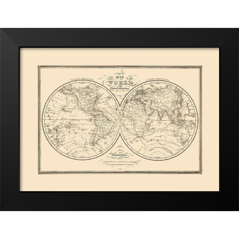Globular Projection - Mitchell Black Modern Wood Framed Art Print by Mitchell