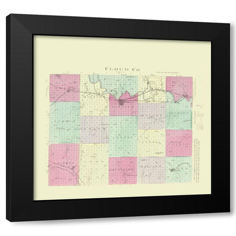 Cloud Kansas - Everts 1887 Black Modern Wood Framed Art Print by Everts