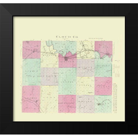 Cloud Kansas - Everts 1887 Black Modern Wood Framed Art Print by Everts