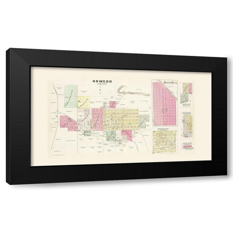Labette, Woodson, Pottawatomie Kansas - Everts Black Modern Wood Framed Art Print with Double Matting by Everts