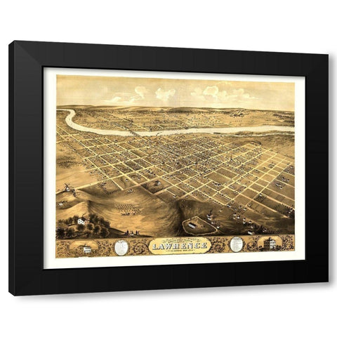 Lawrence Kansas - Ruger 1869  Black Modern Wood Framed Art Print by Ruger