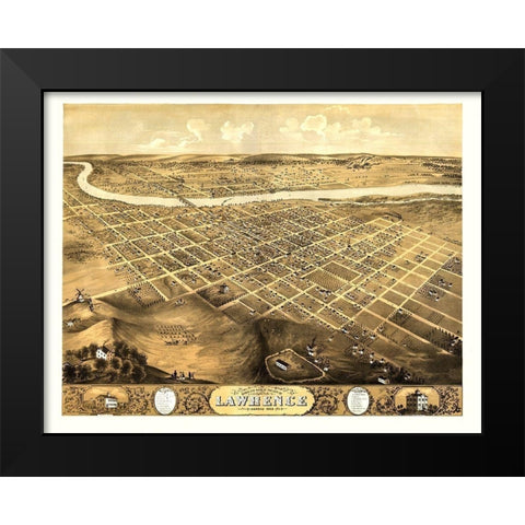 Lawrence Kansas - Ruger 1869  Black Modern Wood Framed Art Print by Ruger