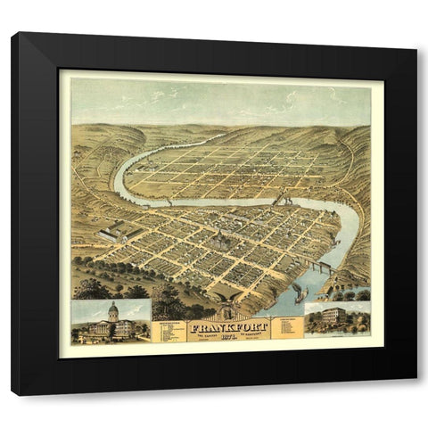 Frankfort Kentucky - Ruger 1871 Black Modern Wood Framed Art Print by Ruger