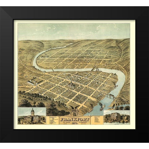 Frankfort Kentucky - Ruger 1871 Black Modern Wood Framed Art Print by Ruger