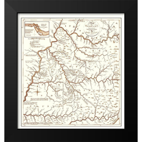 Kentucky - Stockdale 1794 Black Modern Wood Framed Art Print by Stockdale