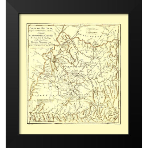 Kentucky - Filson 1785 Black Modern Wood Framed Art Print by Filson