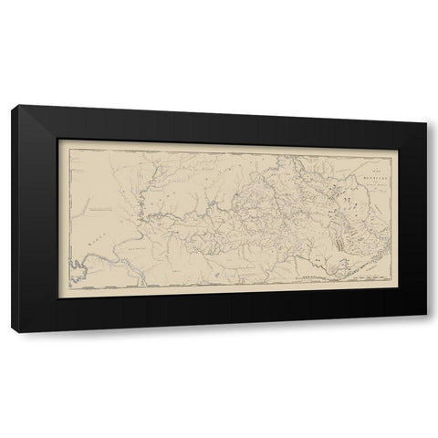 Kentucky Barker 1793  Black Modern Wood Framed Art Print by Barker