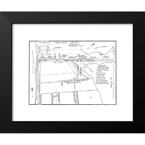 Battle of New Orleans  Louisiana Jan 8th 1814 Black Modern Wood Framed Art Print by Unknown