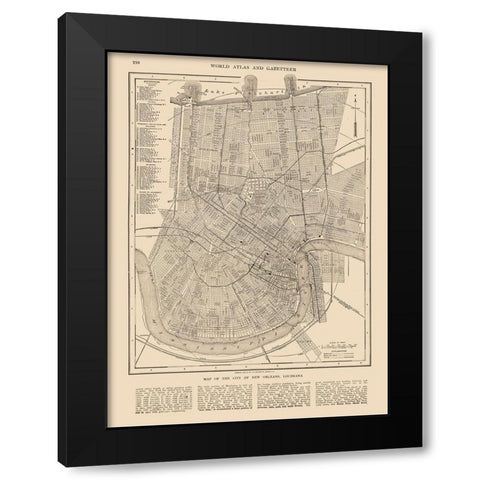 New Orleans  Louisiana - Reynold 1921 Black Modern Wood Framed Art Print with Double Matting by Reynold