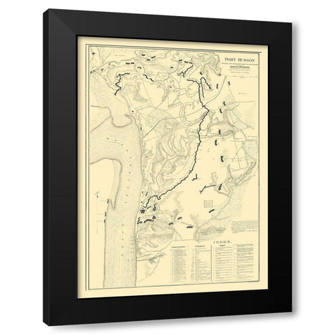 Port Hudson Louisiana - McGregor 1900  Black Modern Wood Framed Art Print with Double Matting by McGregor