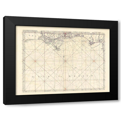 Louisiana and West Florida Coast - Jefferys 1768 Black Modern Wood Framed Art Print by Jefferys