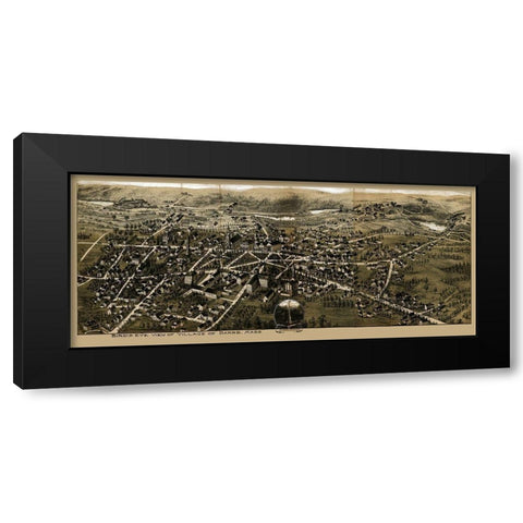 Barre Massachusetts -1890 Black Modern Wood Framed Art Print with Double Matting by Unknown