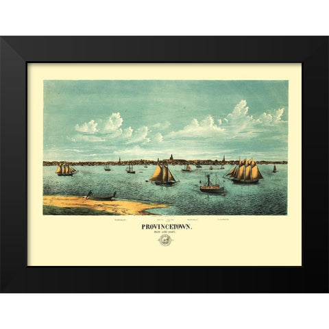 Provincetown Massachusetts - Rogers 1877 Black Modern Wood Framed Art Print by Rogers